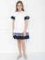 Платье хлопковое с брошью Aletta  –  МодельОбщийВид