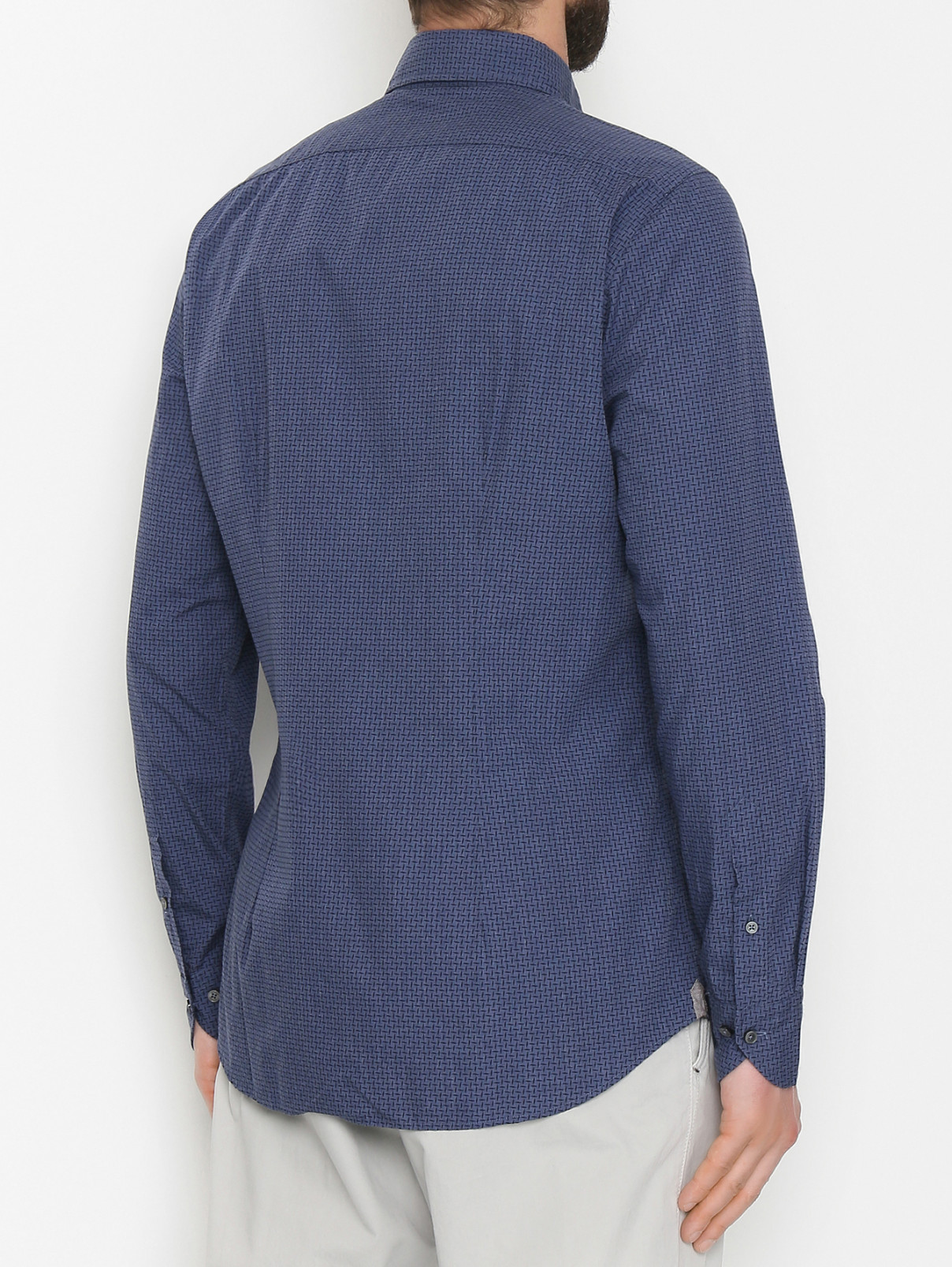 Рубашка из хлопка с узором Windsor  –  МодельВерхНиз1  – Цвет:  Узор