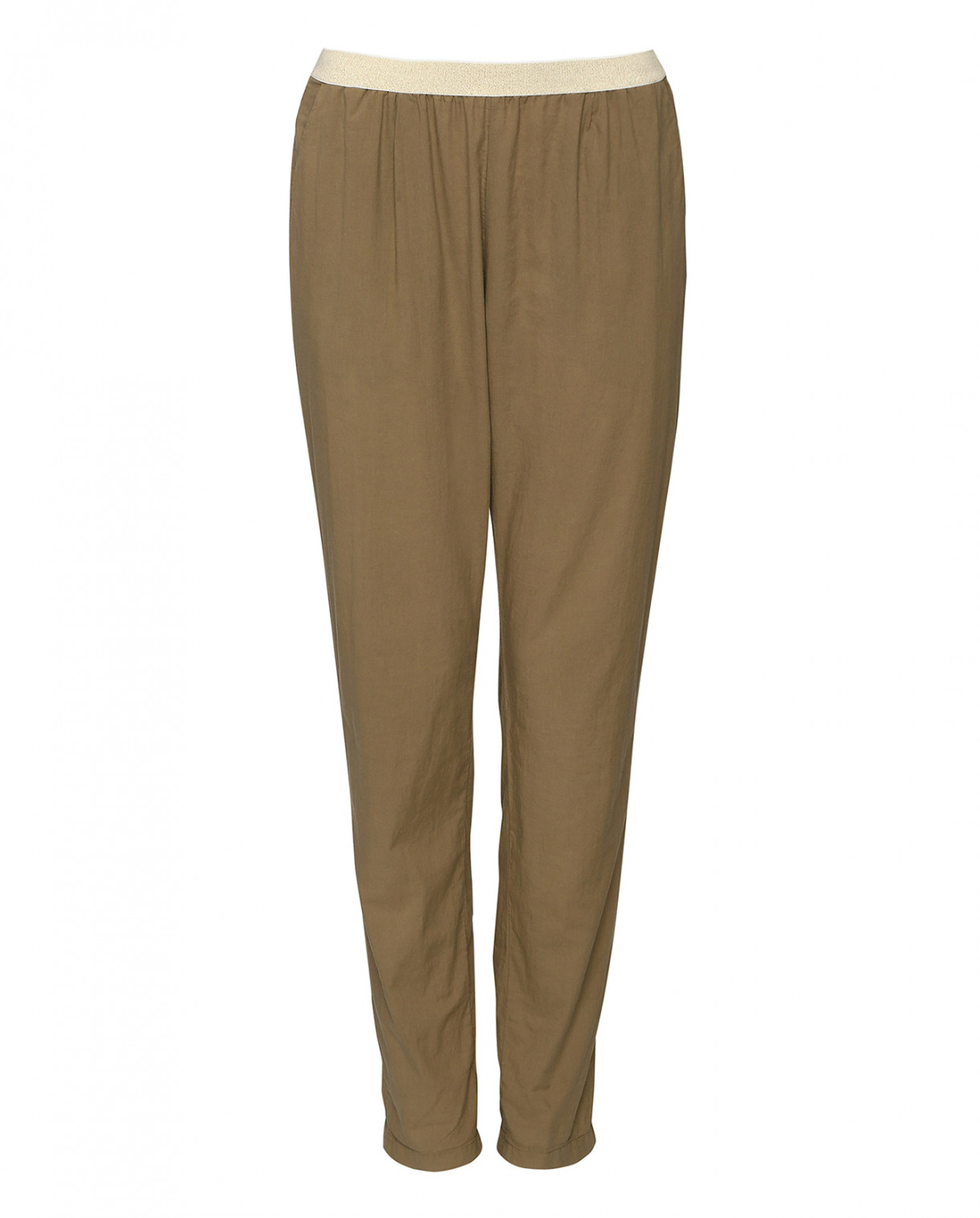 Хлопковые брюки с карманами Hartford  –  Общий вид  – Цвет:  Зеленый