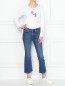 Укороченные джинсы расклешенного кроя M.i.h Jeans  –  МодельОбщийВид