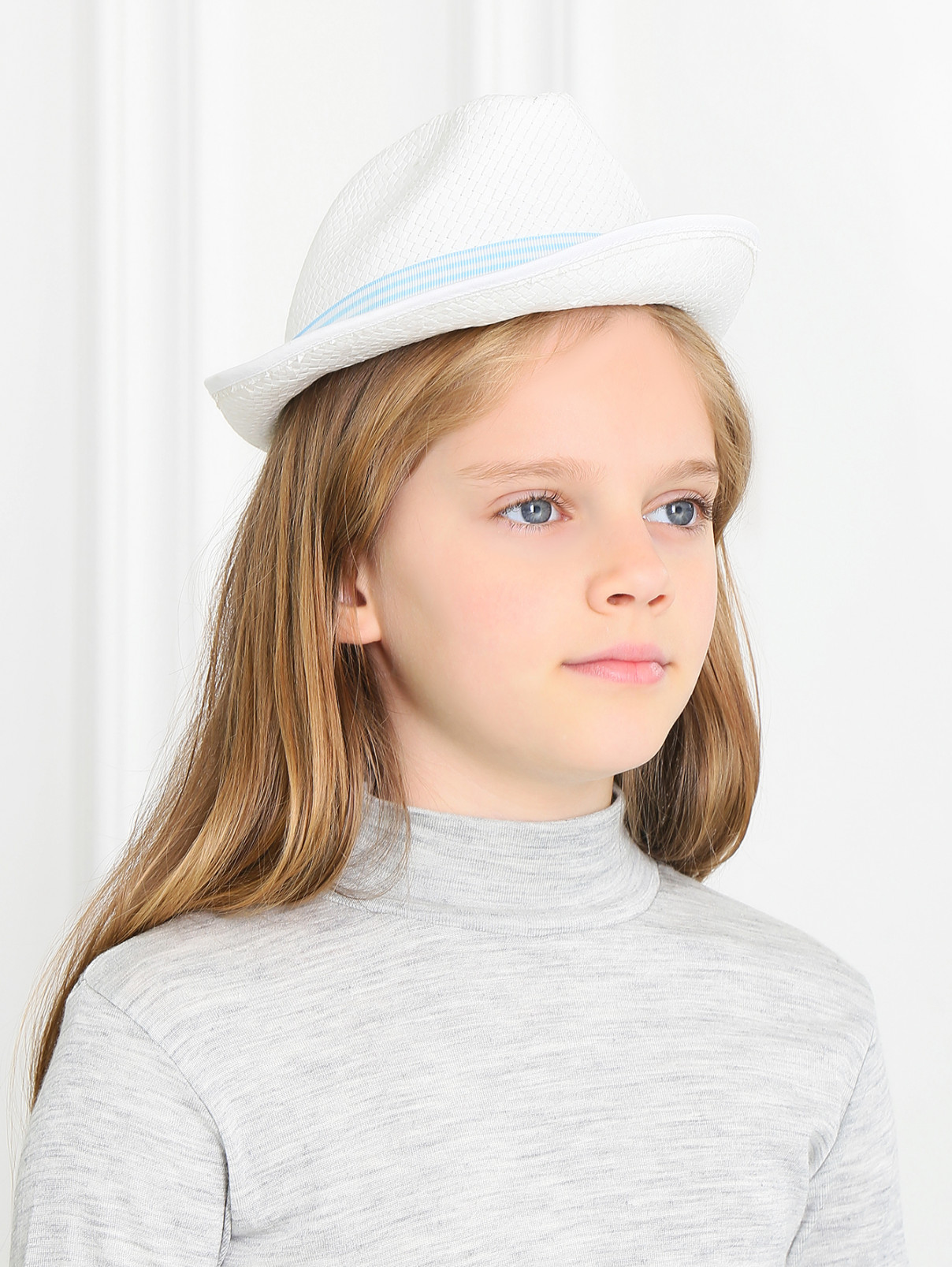 Шляпа с декоративной лентой Simonetta  –  Модель Общий вид  – Цвет:  Белый
