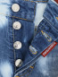 Укороченные джинсы из хлопка с узором Dsquared2  –  Деталь1