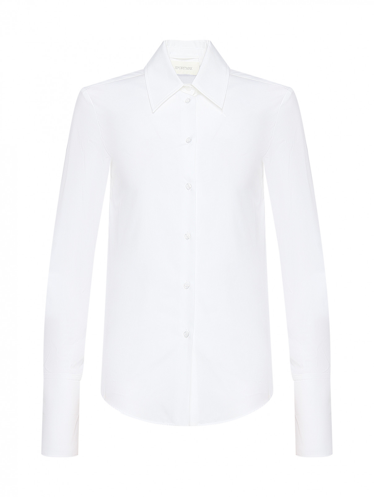 Рубашка с широкими манжетами Sportmax  –  Общий вид  – Цвет:  Белый