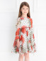 Платье из шелка с цветочным узором Dolce & Gabbana  –  Модель Верх-Низ