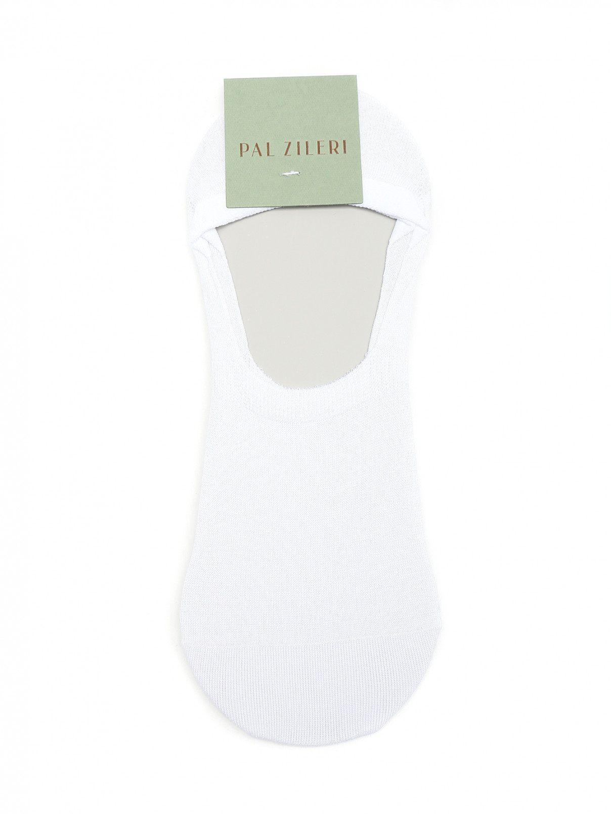 Однотонные носки из хлопка Pal Zileri  –  Общий вид  – Цвет:  Белый