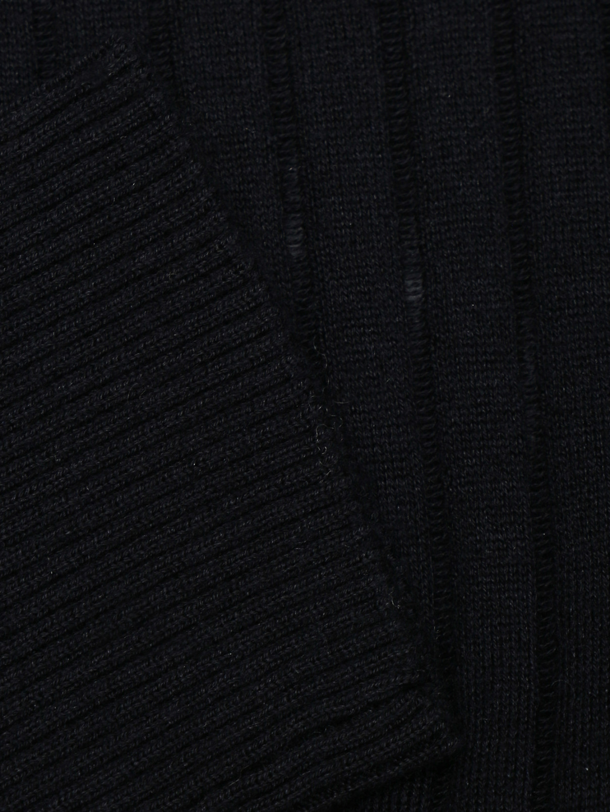 Однотонный джемпер из шелка и шерсти Max Mara  –  Деталь1  – Цвет:  Черный