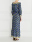 Платье-макси из шелка на кулиске Alberta Ferretti  –  Модель Верх-Низ1