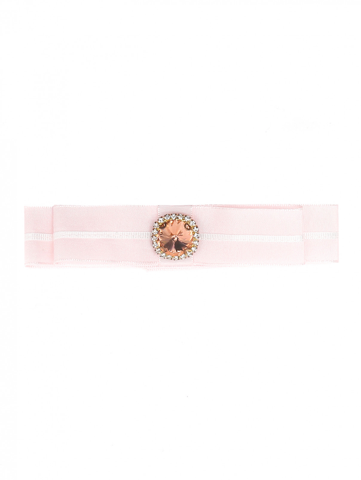 Пояс с декоративным кристаллом Aletta Couture  –  Общий вид  – Цвет:  Розовый