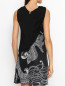 Комбинированное платье-мини с узором Versace Collection  –  МодельВерхНиз1