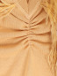 Джемпер из хлопка и шелка декорированный перьями страуса N21  –  Деталь1