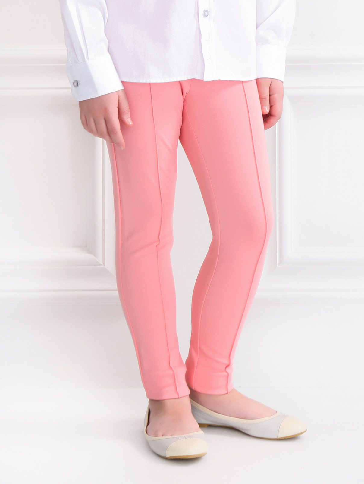 Трикотажные брюки со стрелками Miss Blumarine  –  Модель Верх-Низ  – Цвет:  Розовый