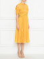 Платье из полупрозрачной ткани с плиссированной юбкой Self-Portrait  –  МодельВерхНиз
