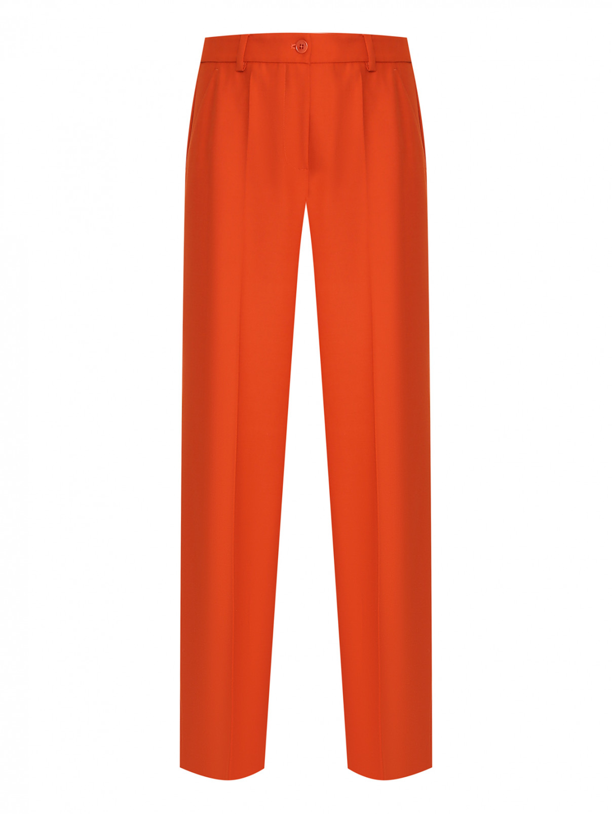 Широкие брюки из смесовой шерсти Luisa Spagnoli  –  Общий вид  – Цвет:  Оранжевый