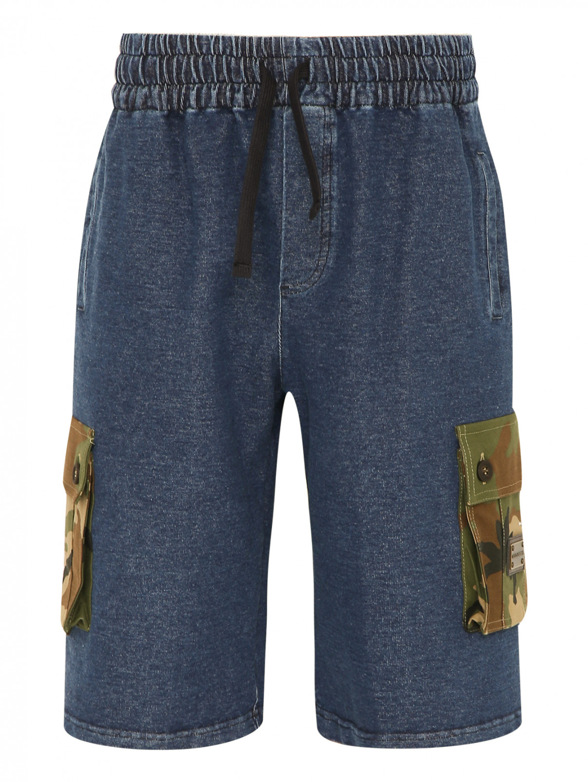 Джинсовые шорты с карманами Dolce & Gabbana  –  Общий вид  – Цвет:  Синий