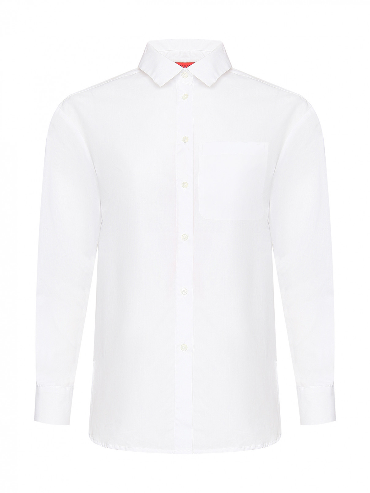 Рубашка из хлопка на пуговицах Max&Co  –  Общий вид  – Цвет:  Белый