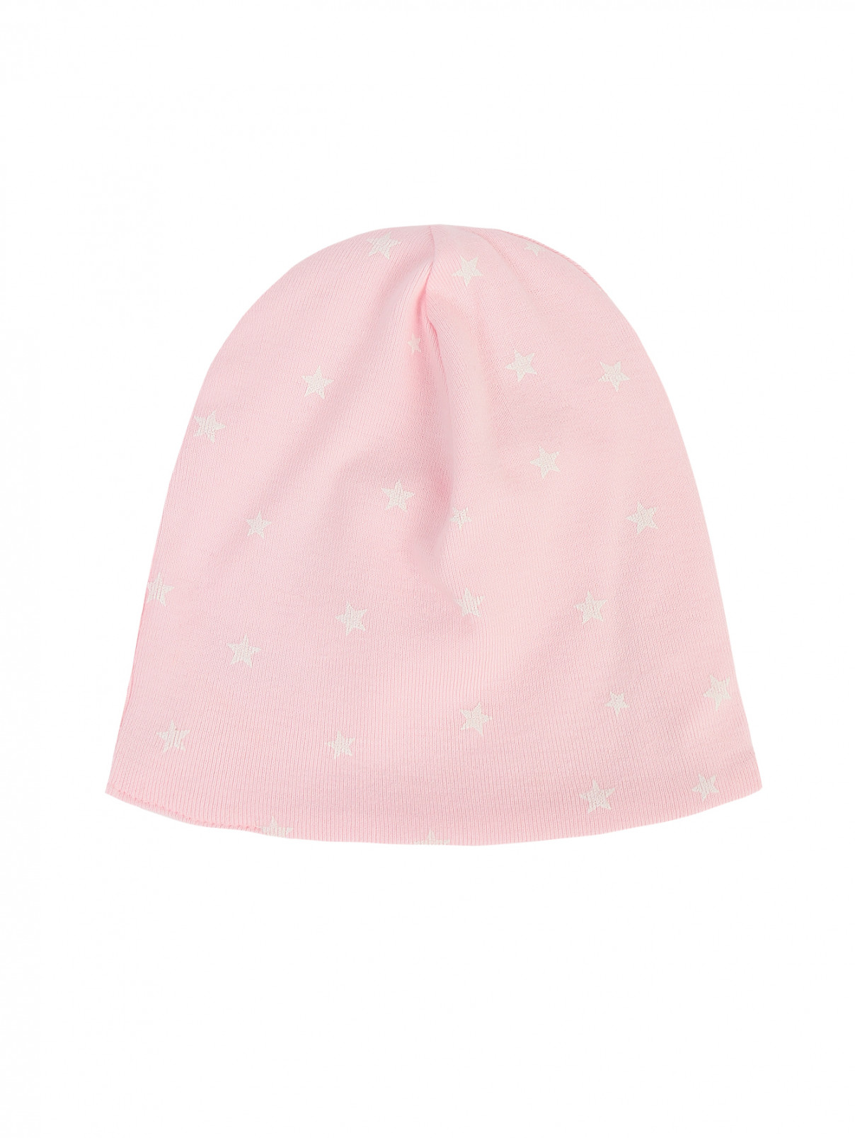 Трикотажная шапочка с узором Sanetta  –  Общий вид  – Цвет:  Розовый