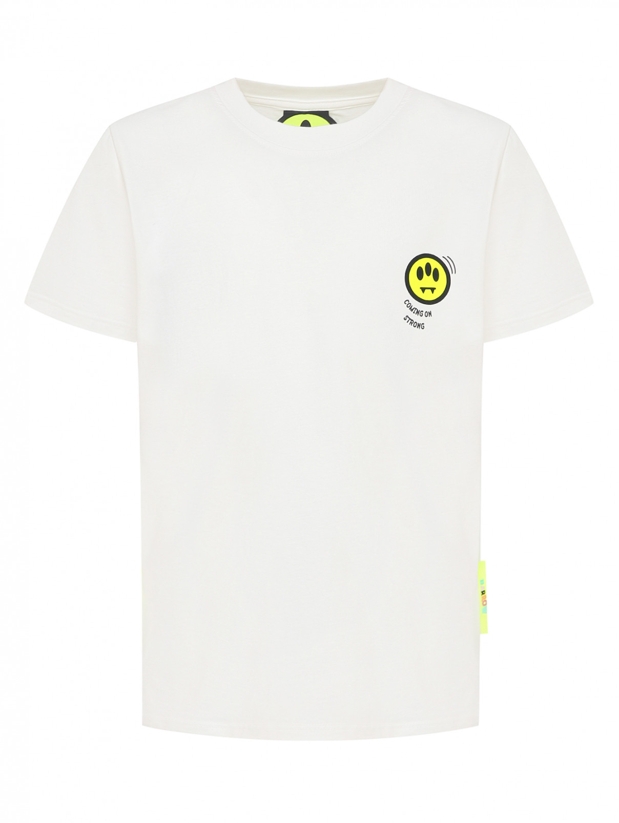 Хлопковая футболка с принтом Barrow Kids  –  Общий вид  – Цвет:  Белый