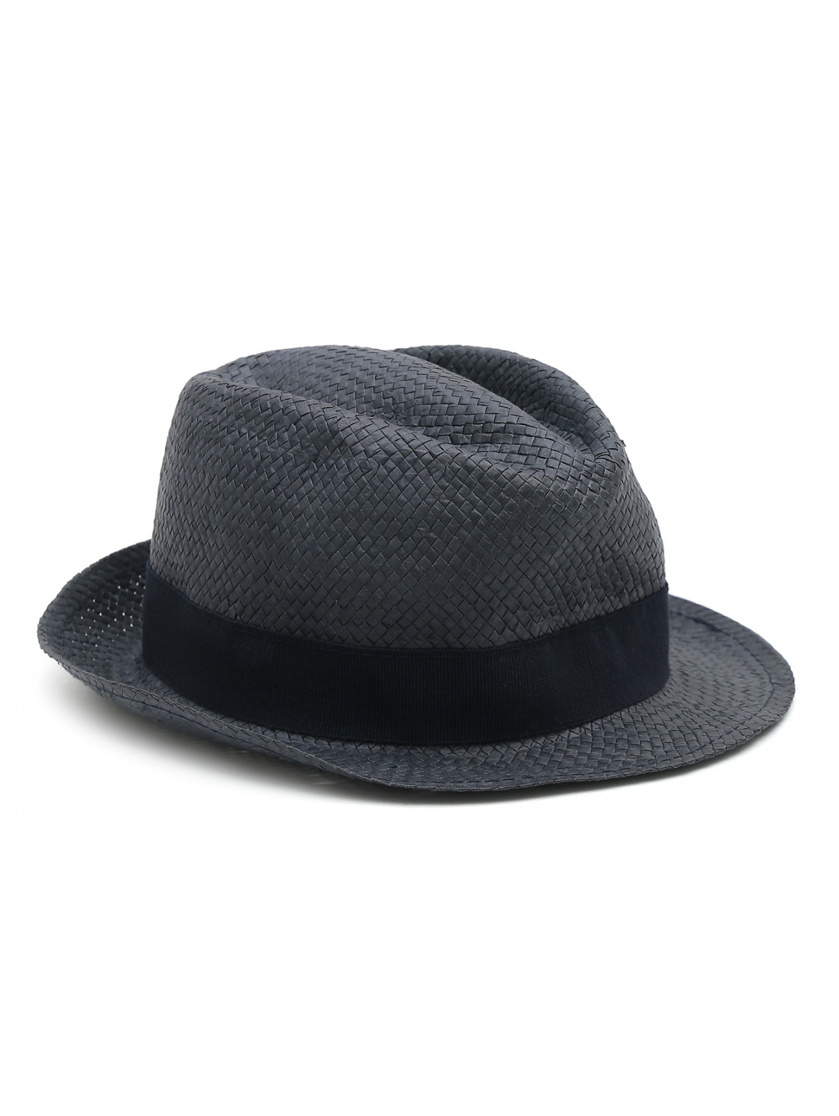 Шляпа из соломы с декоративной лентой Catya  –  Общий вид  – Цвет:  Синий