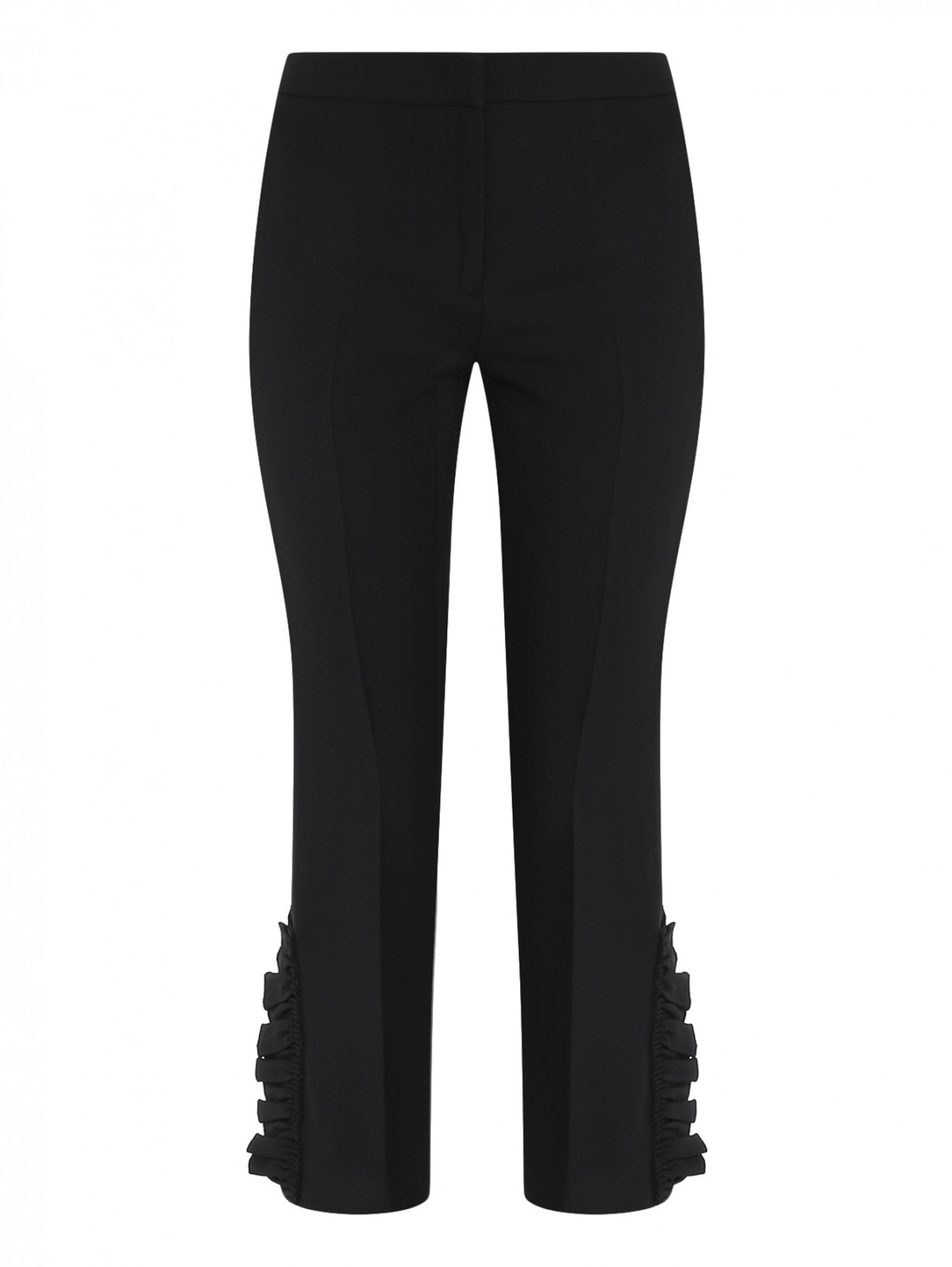 Укороченные брюки с декором N21  –  Общий вид  – Цвет:  Черный