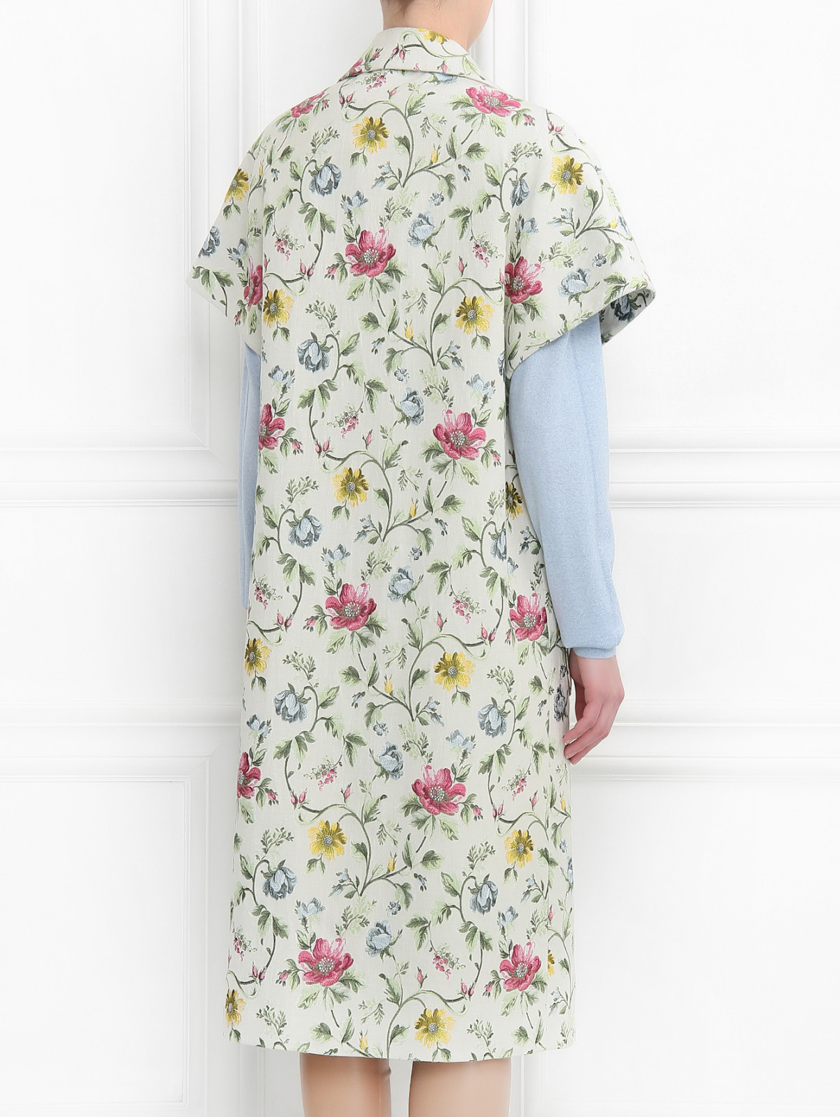 Пальто со спущенным рукавом из жаккардовой ткани Antonio Marras  –  МодельВерхНиз1  – Цвет:  Серый