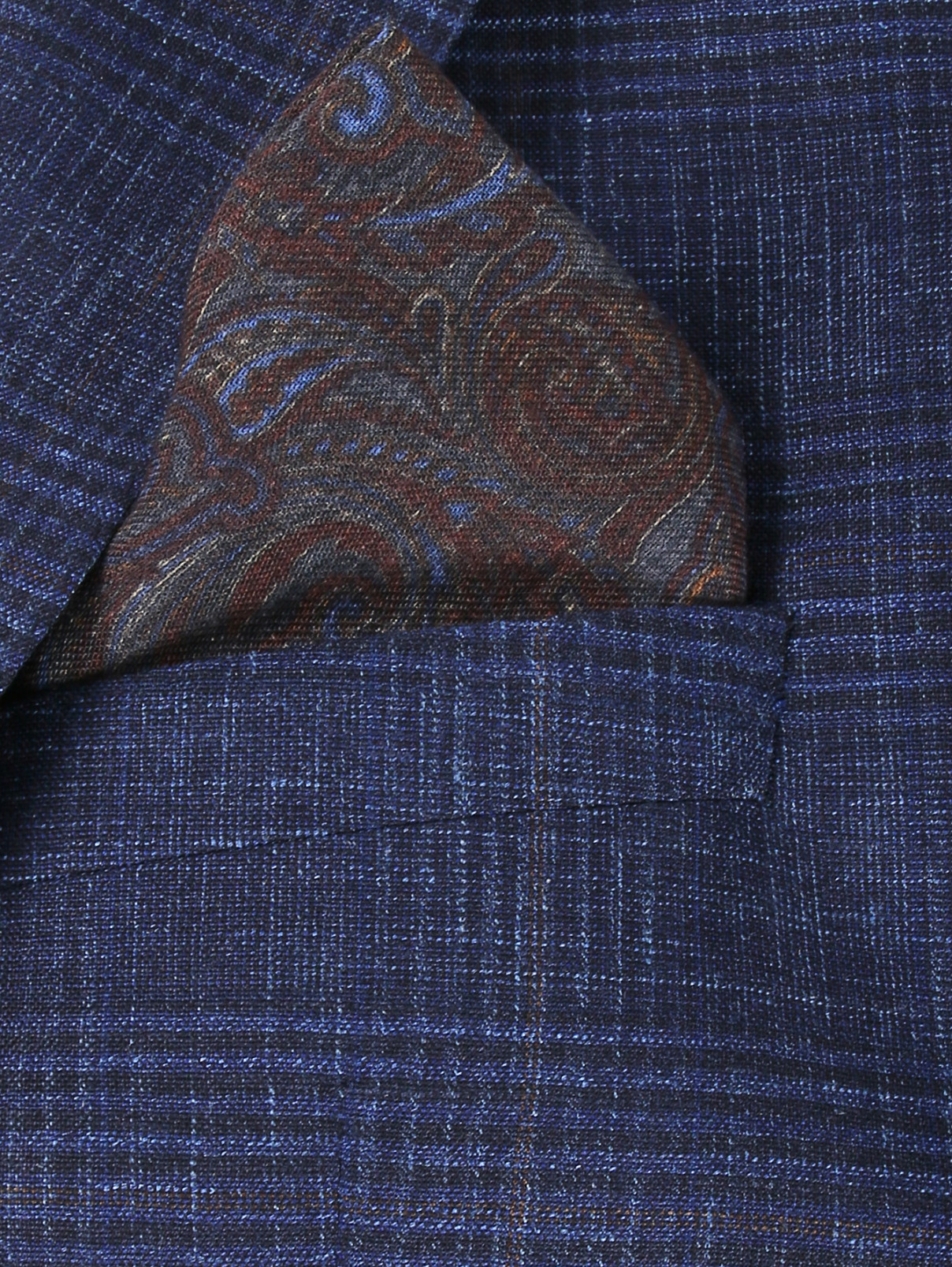 Платок из льна с узором "пейсли" Boss  –  Модель Общий вид  – Цвет:  Серый