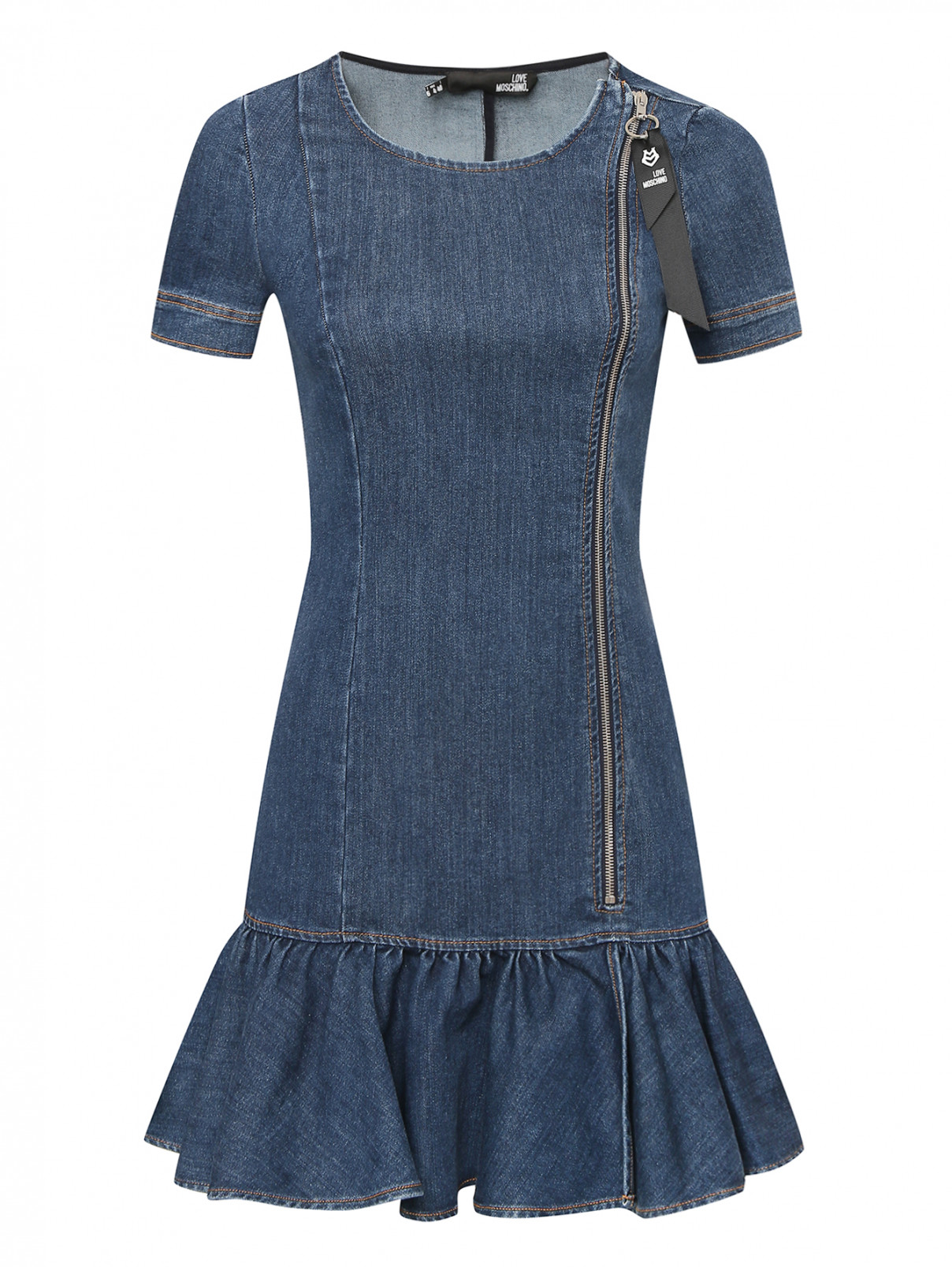 Платье Love Moschino  –  Общий вид  – Цвет:  Синий