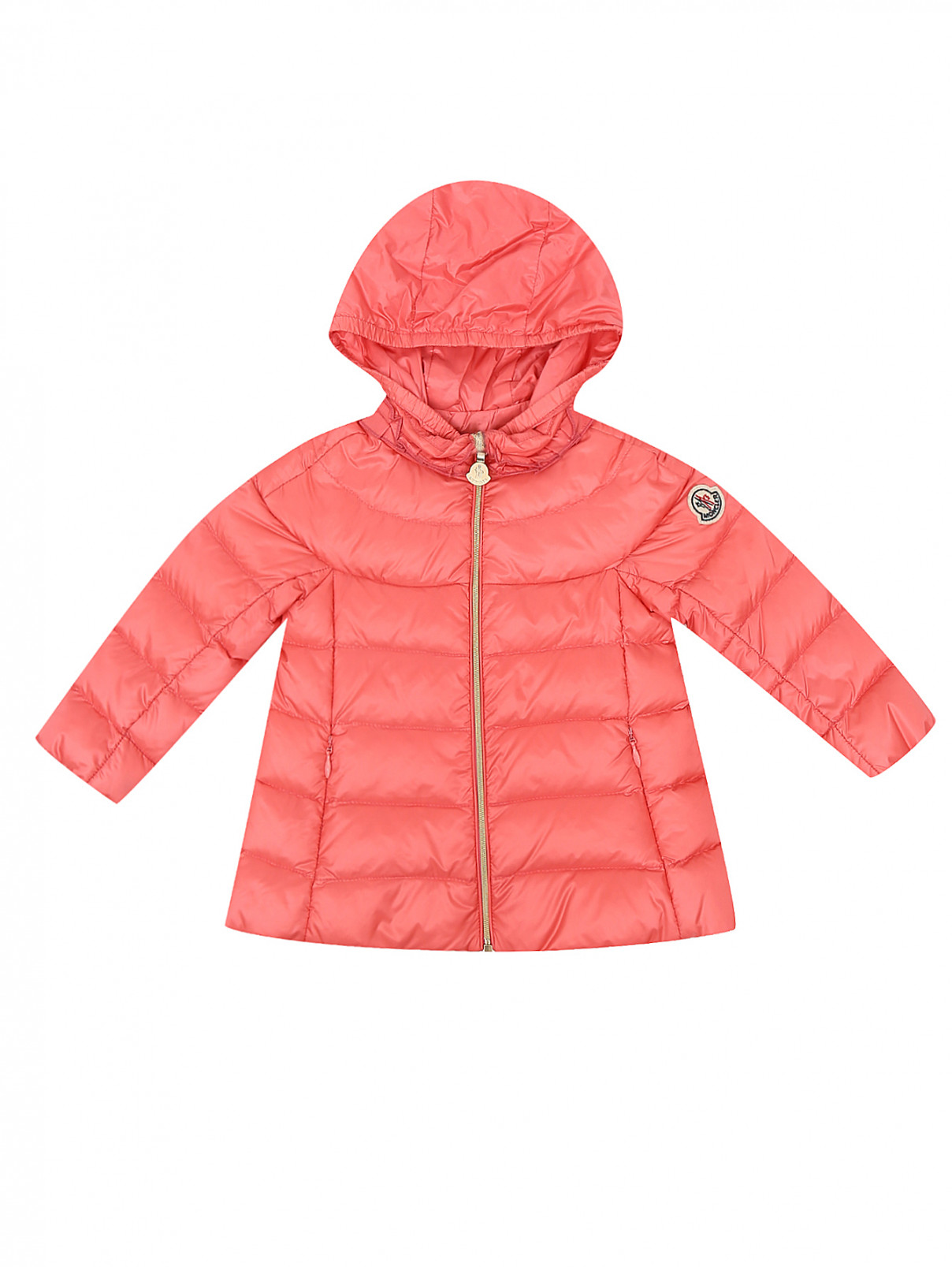 Стеганая куртка на пуховом подкладе Moncler  –  Общий вид  – Цвет:  Розовый