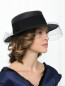 Шляпа из соломы с декоративной сеткой Federica Moretti  –  Модель Общий вид