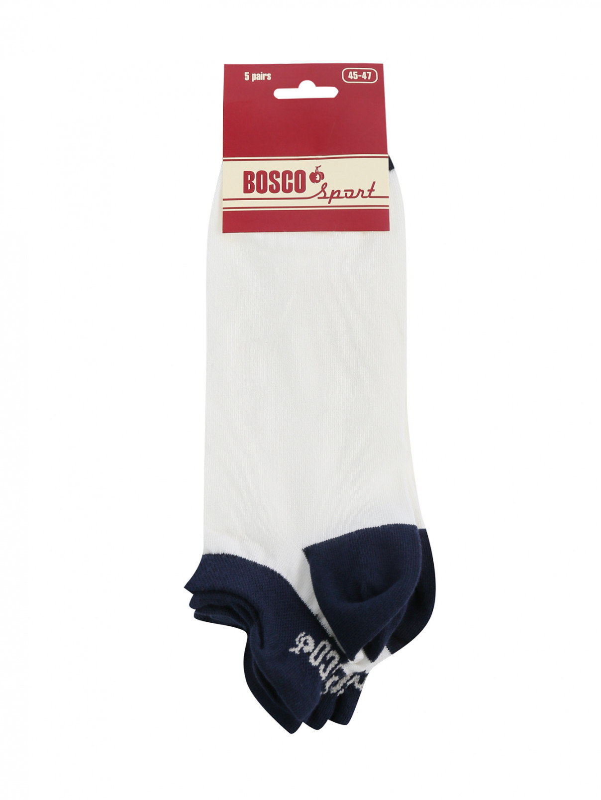 Набор носков из хлопка BOSCO  –  Общий вид  – Цвет:  Белый