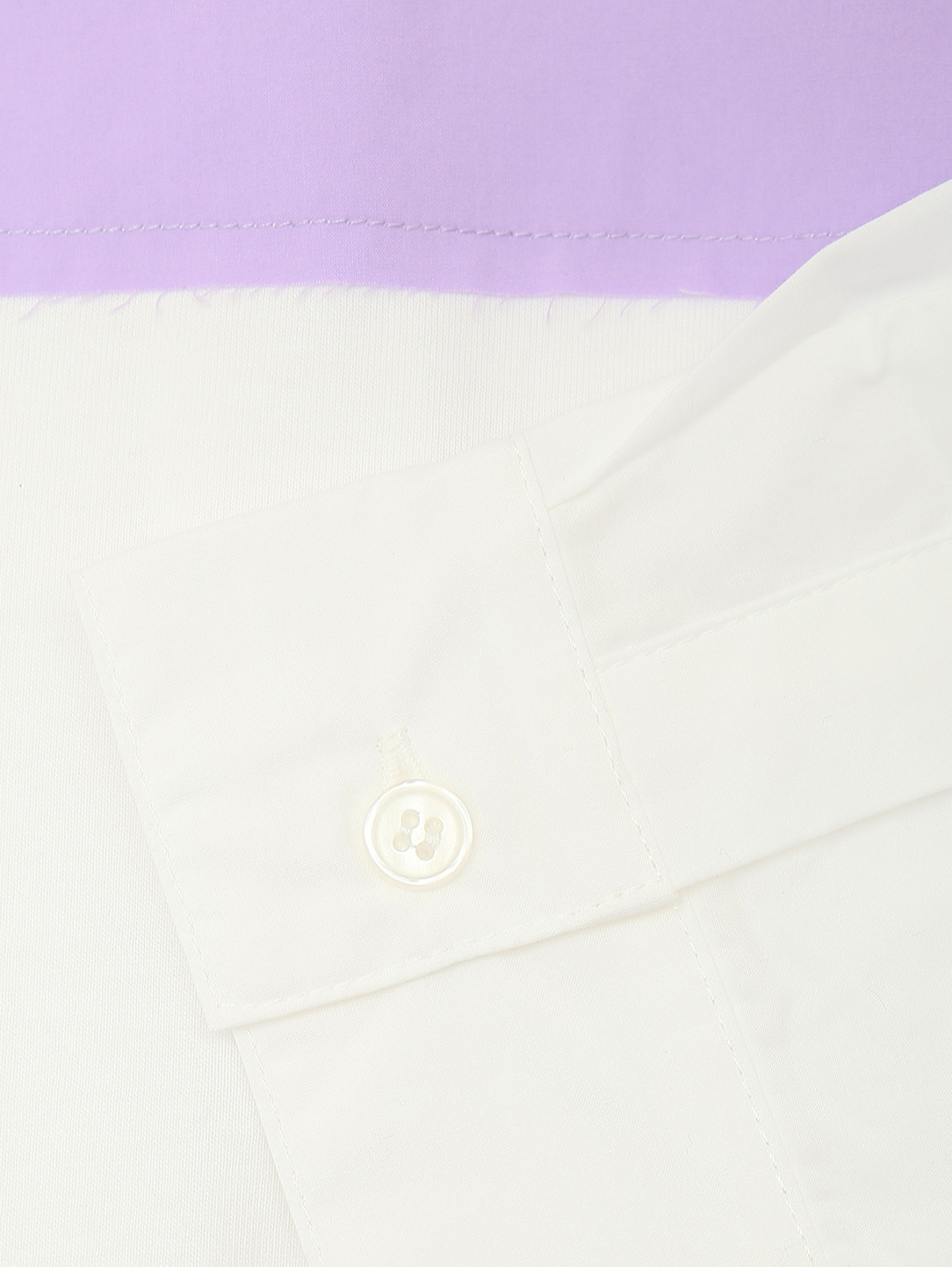Блуза из хлопка с аппликацией Marni  –  Деталь1  – Цвет:  Белый