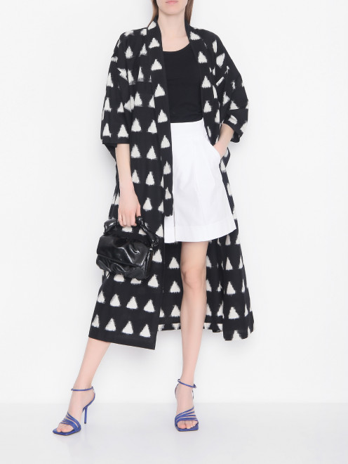 Платье-кимоно с поясом и вышивкой Kleed - МодельОбщийВид