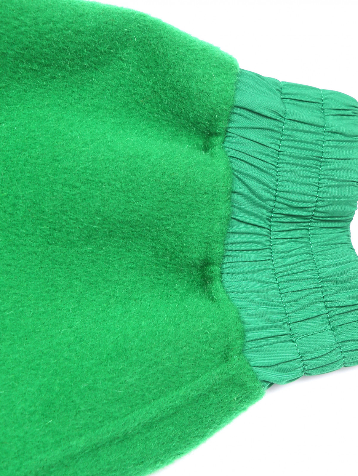 Куртка из смешанной шерсти с капюшоном Ermanno Firenze  –  Деталь1  – Цвет:  Зеленый