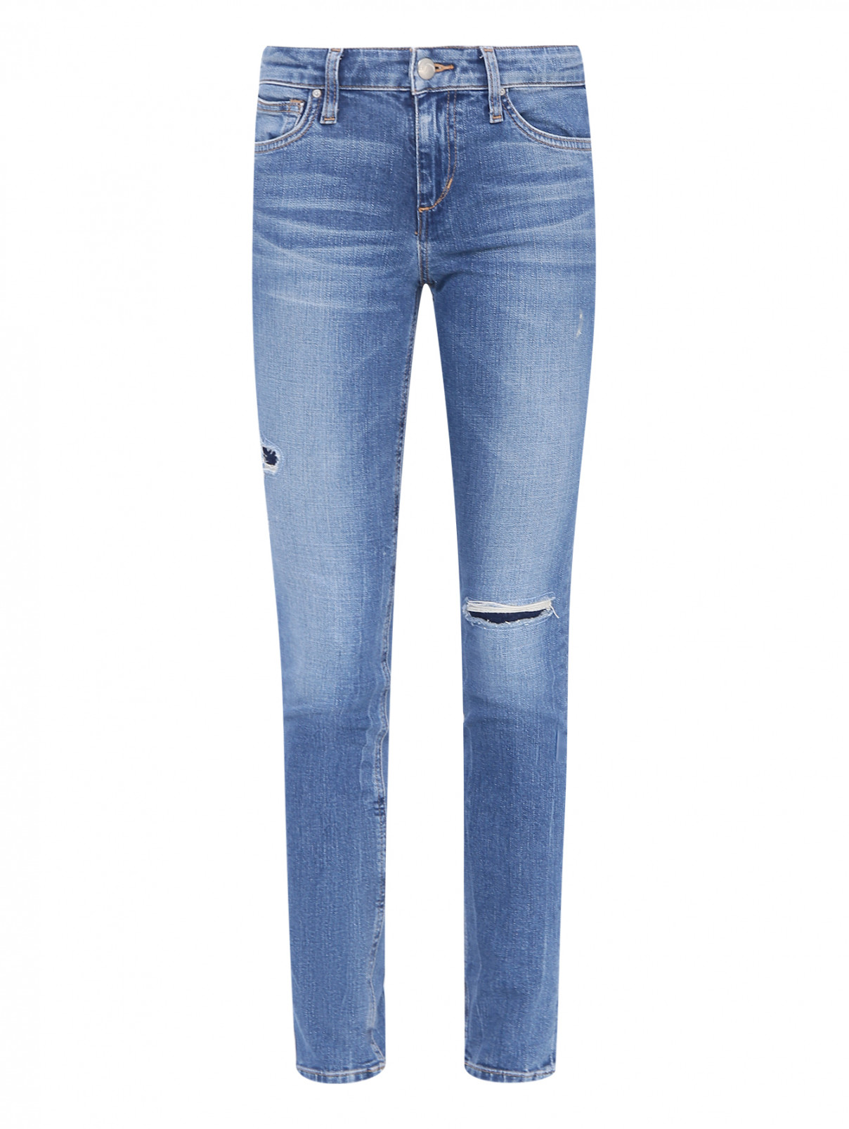 Зауженные джинсы с разрезами Joe's  –  Общий вид  – Цвет:  Синий