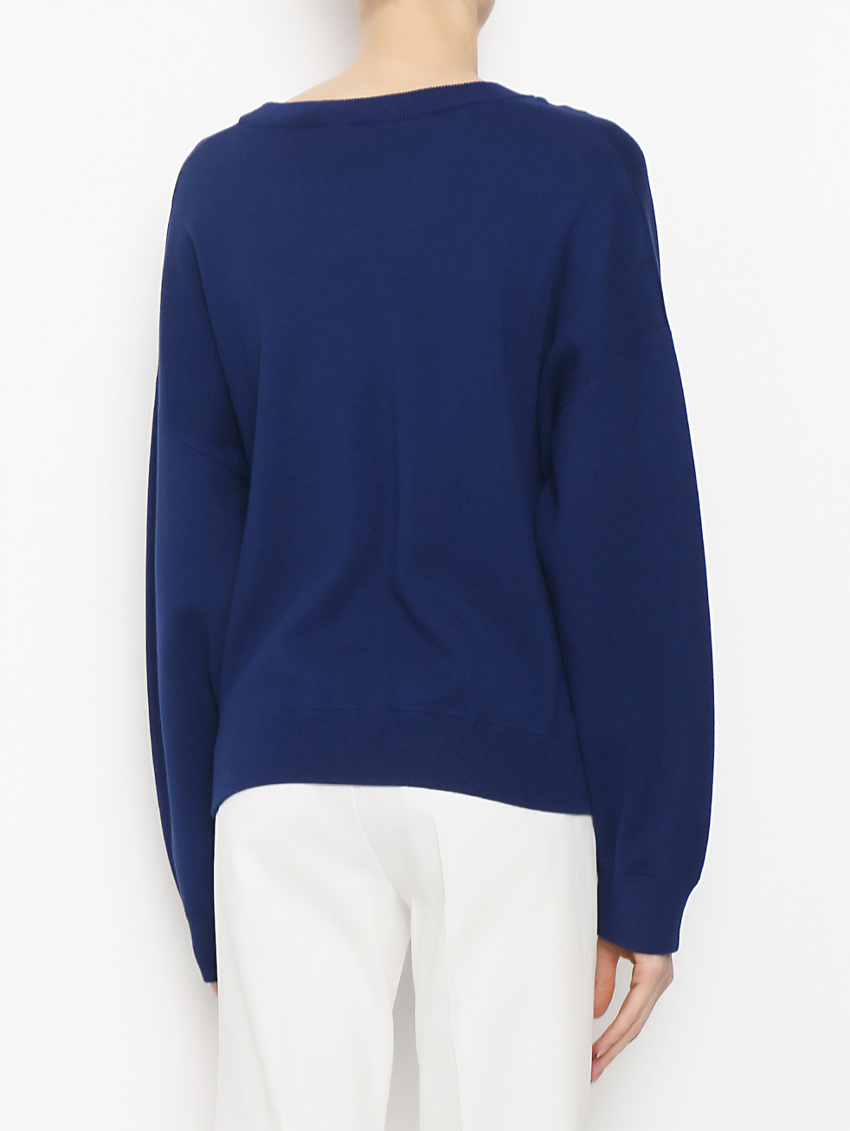 Джемпер из смесовой вискозы с узором Weekend Max Mara  –  МодельВерхНиз1  – Цвет:  Синий