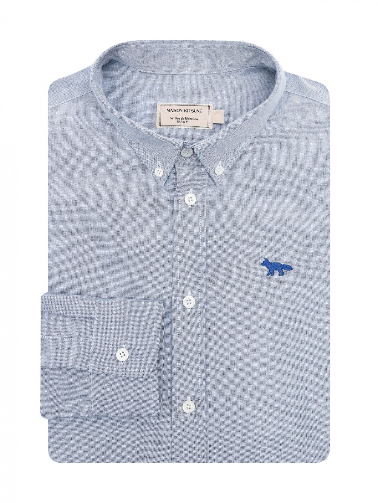 Рубашка из хлопка с вышивкой Maison Kitsune  –  Общий вид