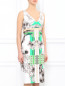 Платье-футляр из хлопка с цветочным узором Antonio Berardi  –  Модель Верх-Низ