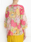 Блуза из шелка и хлопка с цветочным узором Moschino  –  Модель Верх-Низ1