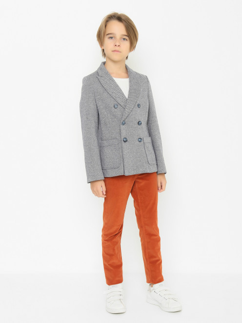 Пиджак из хлопка с накладными карманами Il Gufo - МодельОбщийВид