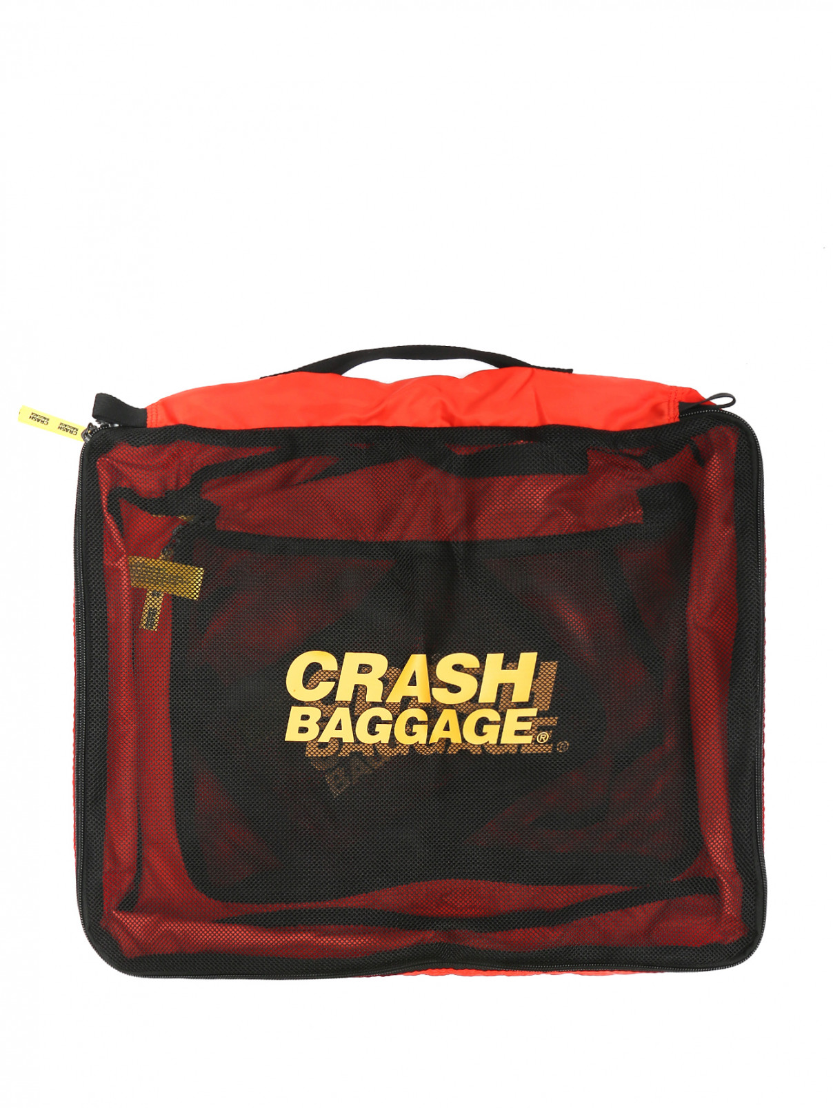 Набор-органайзер из текстиля с принтом Crash Baggage  –  Общий вид  – Цвет:  Красный