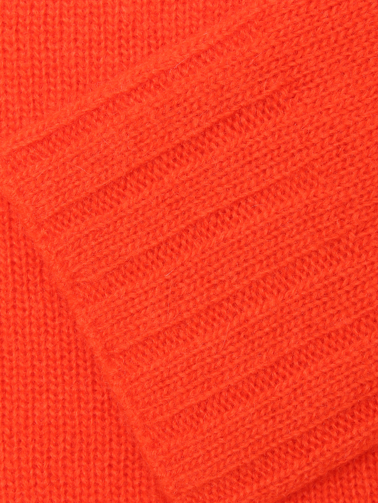 Однотонный свитер из шерсти и кашемира Ermanno Firenze  –  Деталь1  – Цвет:  Оранжевый