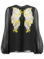 Блуза из шелка с цветочным узором Giambattista Valli  –  Общий вид