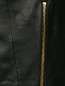 Юбка-карандаш из кожи с декоративными молниями Moschino Boutique  –  Деталь