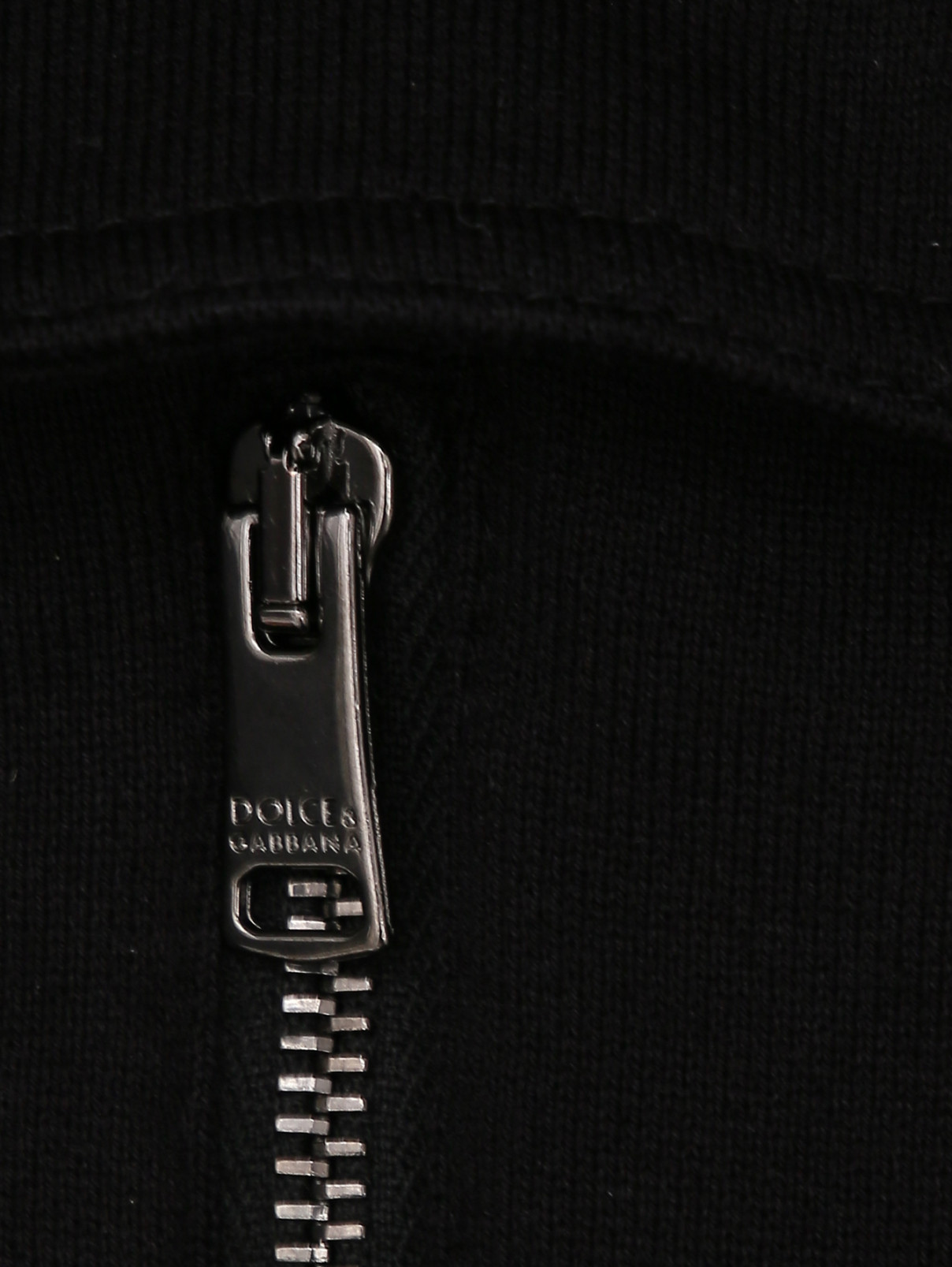 Толстовка из комбинированной ткани с карманами Dolce & Gabbana  –  Деталь1  – Цвет:  Черный