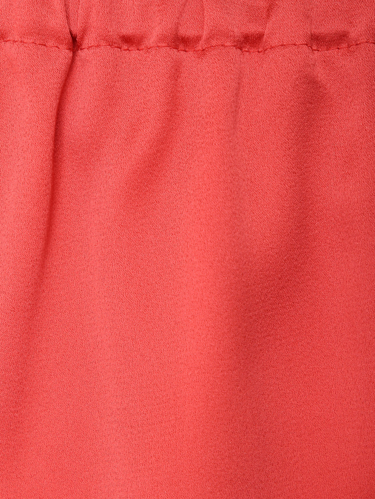 Однотонные брюки на резинке Marina Rinaldi  –  Деталь1  – Цвет:  Оранжевый
