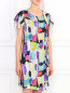 Платье-мини из шелка с абстрактным узором Emporio Armani  –  Модель Верх-Низ