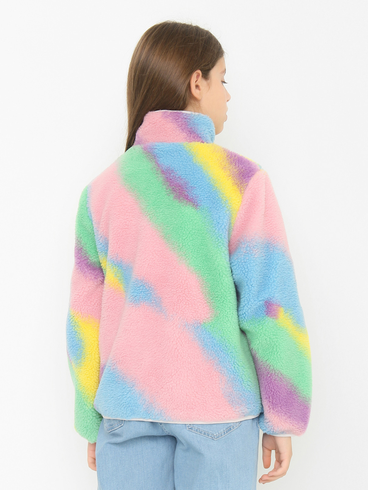 Куртка из искуственного цветного меха Stella McCartney kids  –  МодельВерхНиз1  – Цвет:  Узор