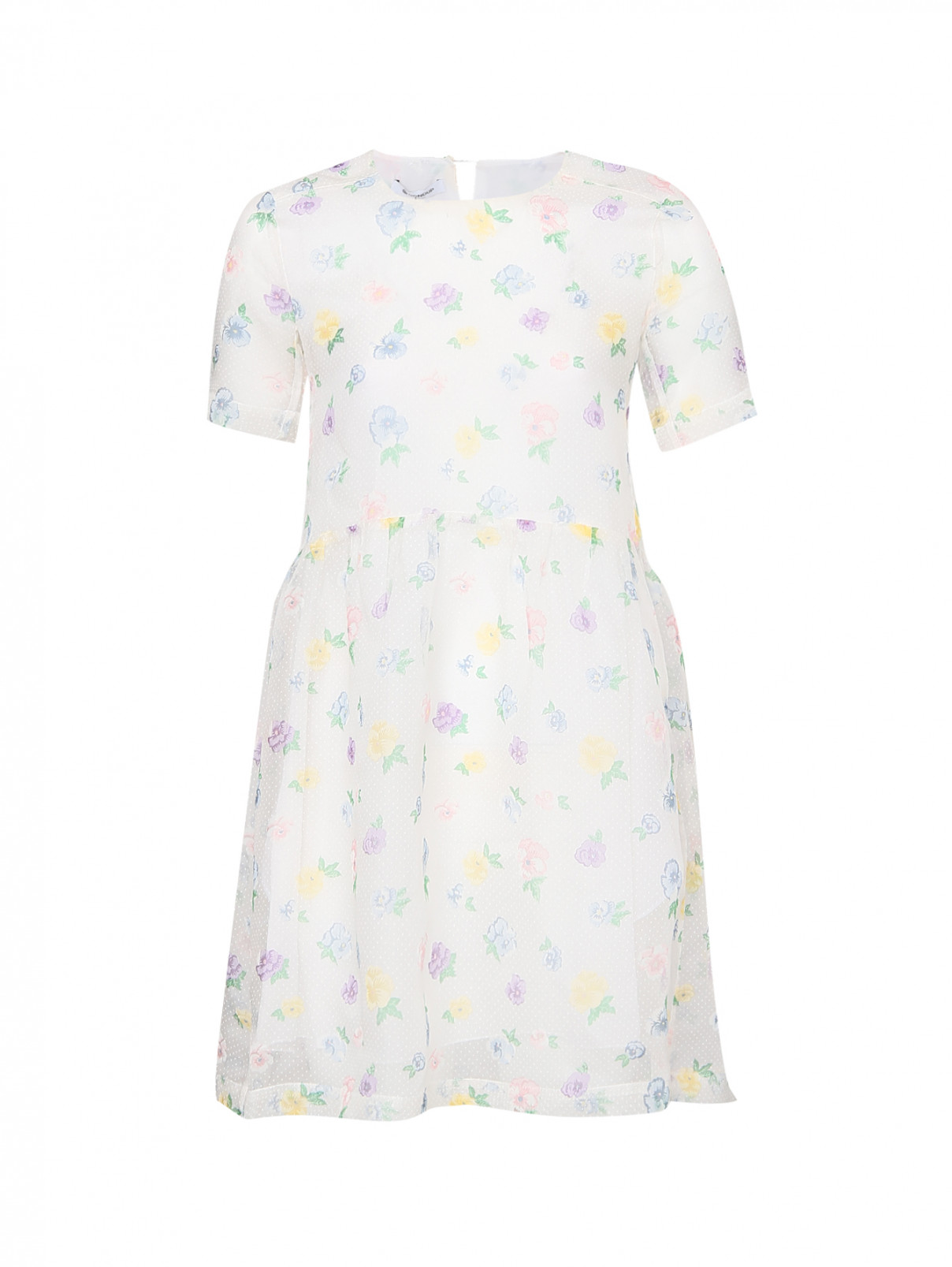 Платье из шелка с цветочным узором Dondup  –  Общий вид  – Цвет:  Узор
