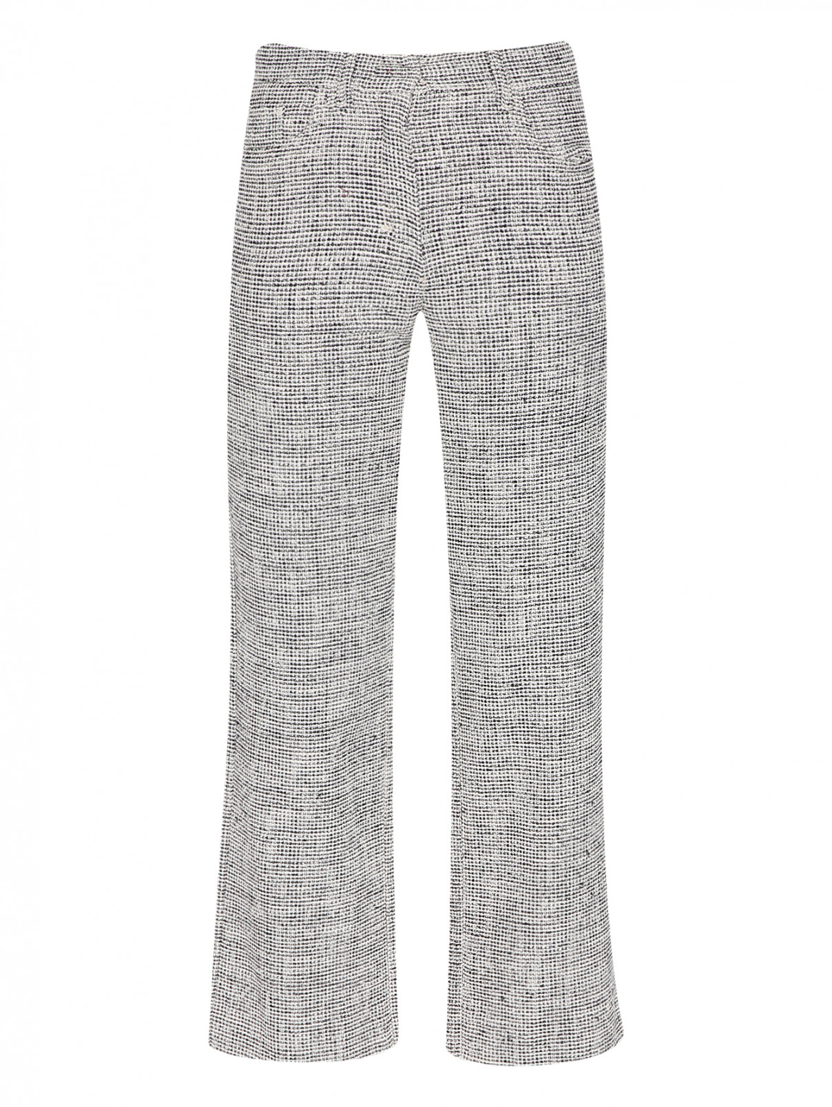 Укороченные брюки с узором Max Mara  –  Общий вид  – Цвет:  Черный