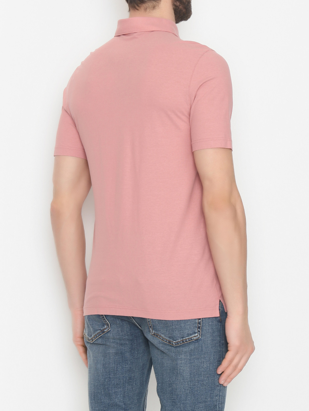 Поло из хлопка LARDINI  –  МодельВерхНиз1  – Цвет:  Розовый