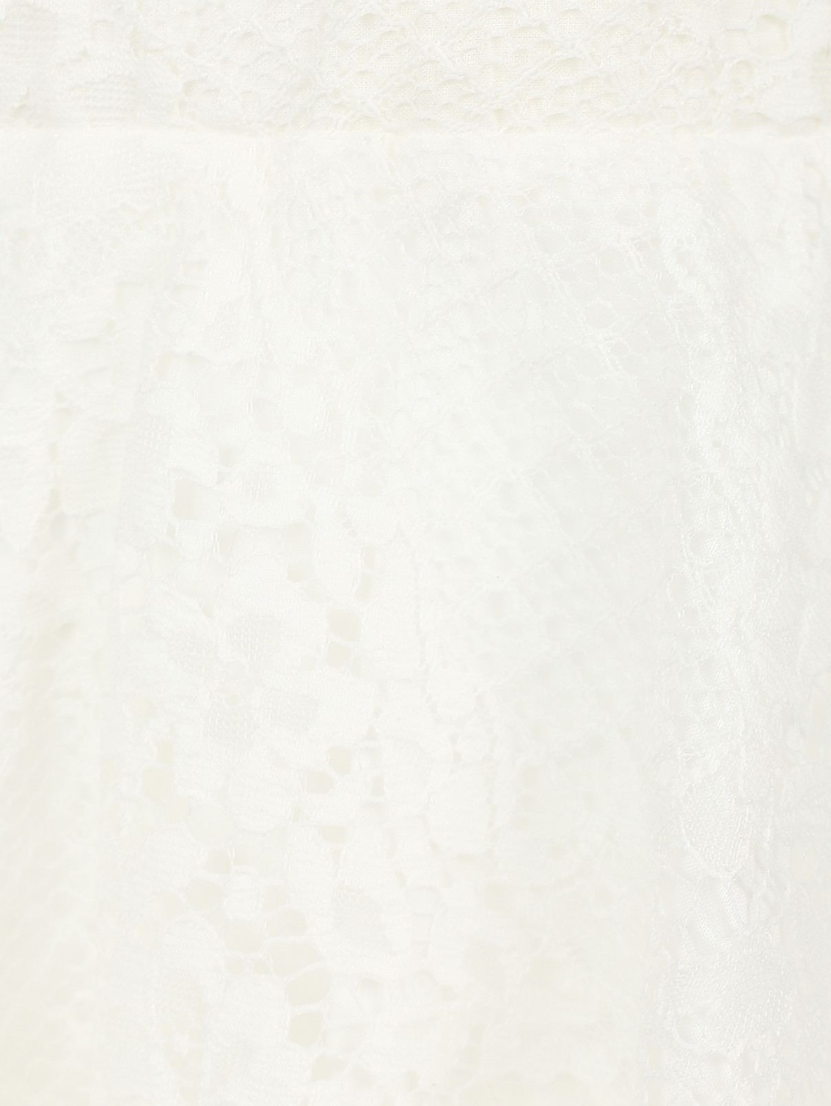 Кружевная юбка-солнце из хлопка Ermanno Scervino Junior  –  Деталь  – Цвет:  Белый